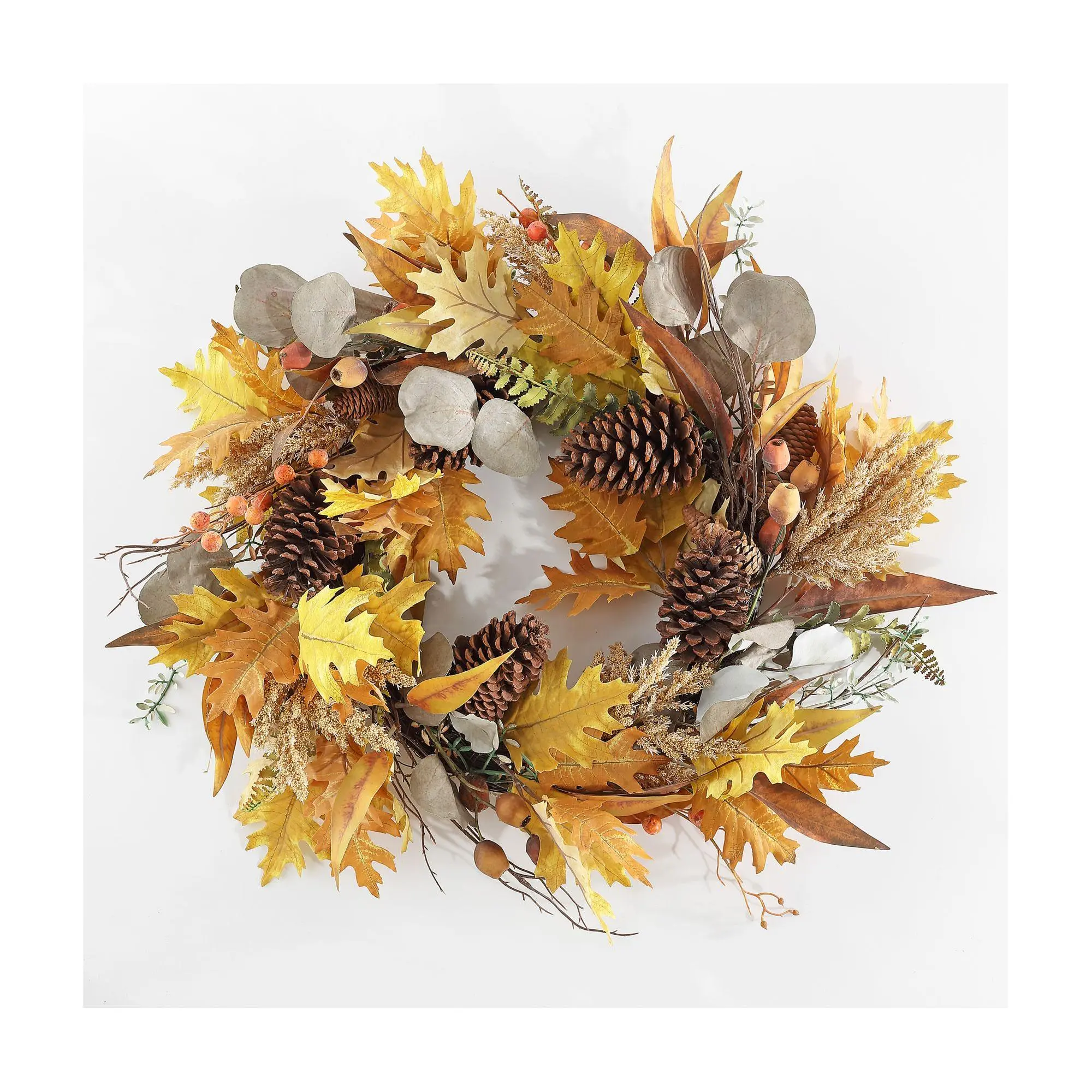 Safavieh Faux 30" Oak Leaf & Eucalyptus Wreath