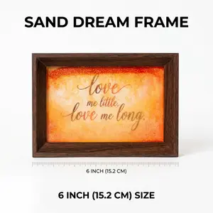6×4 Inch Liquid Sand Art Frame "Love Me Little, Love Me Long" Glitter Quicksand Shadow Box with Sunset Effect, Perfect Sentimental Gift for Her, Ideal Present for Valentine's Day, Anniversary, Birthday, Wedding Keepsake for Girlfriend Wife