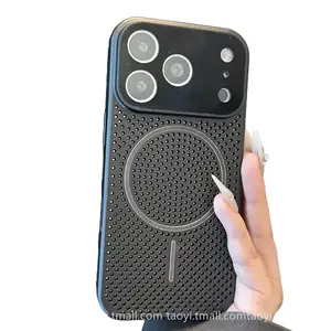 Full body dense hollow holes for fast heat dissipation, for iPhone 17promax 17Air 16plus 15pro 14promax 13 12promax,matte anti-slip surface, oversized raised camera frame to prevent lens scratches, lightweight breathable design for gaming & daily use.