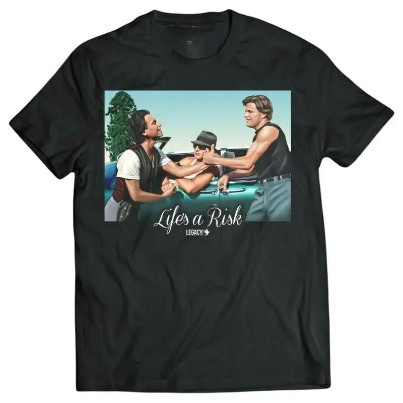 Life's A Risk T-Shirt Blood In Blood Out, Vatos Locos Forever Black T-Shirt,Chicano Outfits Shirt Streetwear Top graphic tee