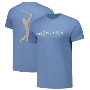 The Players Championship T-Shirt, Classic Golfer Silhouette Back Graphic Tee, Tournament Logo Front Print Shirt, Soft Cotton Blend Shirt, Official Golf Apparel for Men and Women, PGA Tour Fan Gift