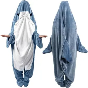 Manta de tiburón, mameluco de tiburón, manta con capucha de tiburón, pijama de tiburón, disfraz de tiburón, manta portátil
