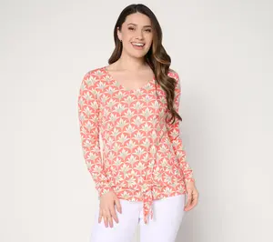 Belle Boho by Kim Gravel Rayon Spandex Lotus Petals Side Tie Top