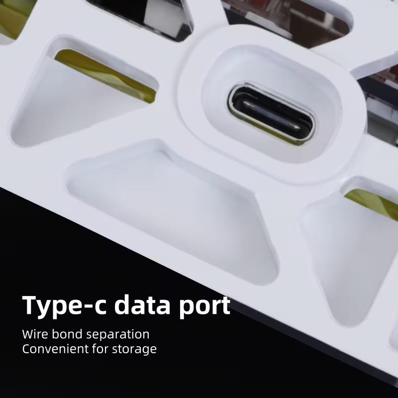 Ergonomic compact 61-key wired hollow mechanical keyboard Premium gaming keyboard for esports Gasket structure with hot-swappable replaceable switches and keycaps RGB backlighting