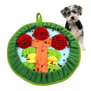 Non-slip Pet Feeding Mat, Interactive Pet Snack Training Mat with Strap Design, Pet Snack Hiding Mat, Dog & Cat Feeding Supplies