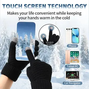 Winter Gloves Women Men Ski Gloves Liners Thermal Warm Touch Screen,Lined Knit Thermal Gloves with Elastic Cuffs.  Perfect for Cycling, Running, Driving, Hiking, Walking, Texting, Freezer Work, Gardening