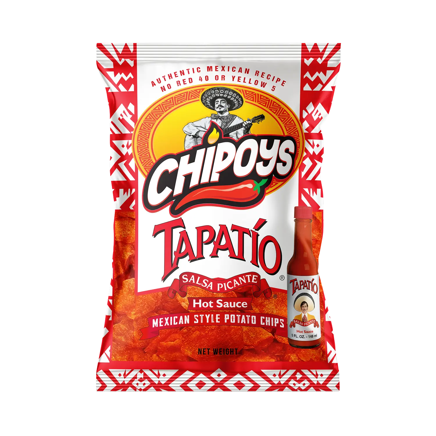 Chipoys Tapatío Mexican Style Potato Chips (2.5oz) Bag Chipoys Tapatío Mexican Style Potato Chips (2.5oz) Bag