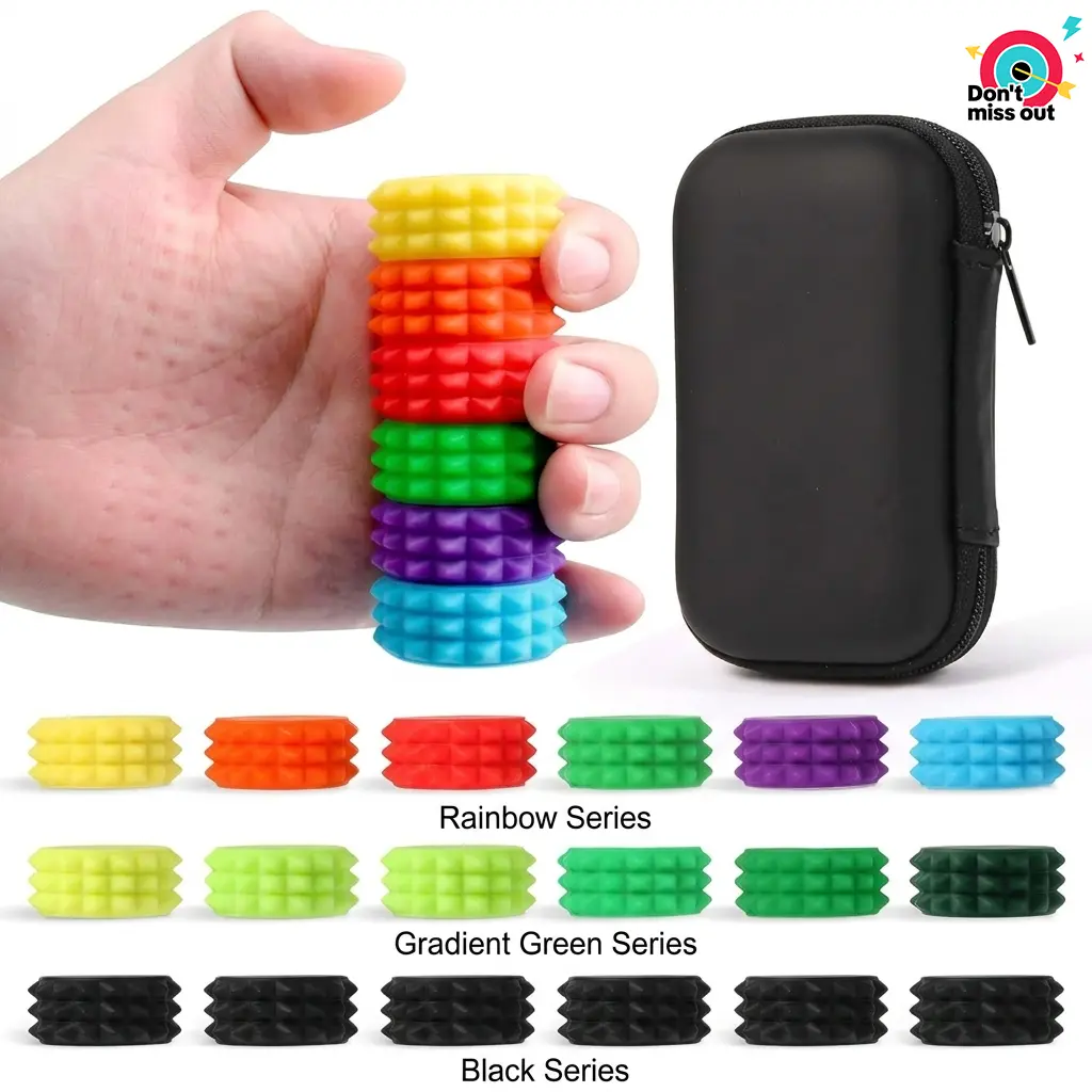 #Summervibes Silicone Magnetic Stress Balls, mental health gift 6 Pack Pain Stim Fidget Toys Adults & Teens, Sensory Toys for Kids with Autism ADHD with Storage Box, Stress Relief & Focus Handheld Roller for Office #GLOBAL PICKS # sensory bundle