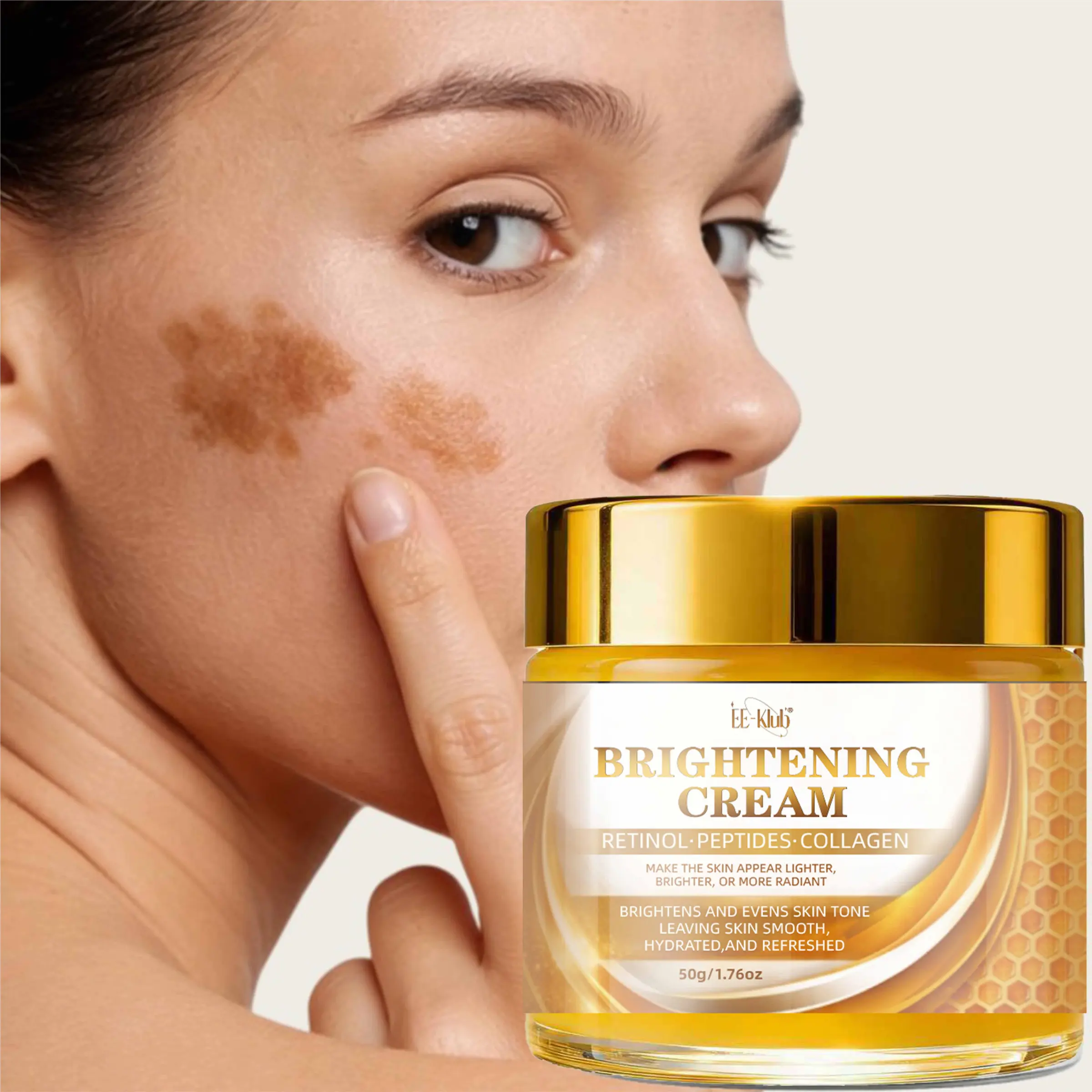 Bee Venom Concentrated Cream with Niacinamide, Hyaluronic Acid, Vitamin C, Collagen, Beeswax, Moisturizing Even Tone Moisturizer for All Skin Types, Day and Night Use