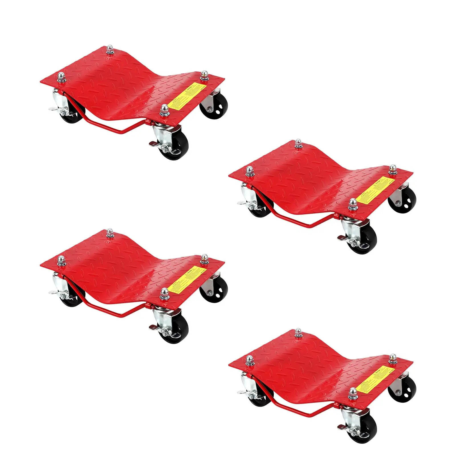 Heavy Duty 8,000 LBS Capacity Wheel Dollies with Casters - 4-Piece Car Dolly Set for Moving Cars, Vehicles