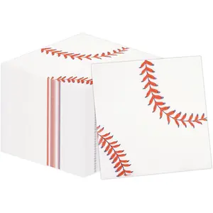 50PCS Disposable Baseball Themed Paper Napkins Luncheon & Cocktail Party Supplies for Sports Themed Party Kids Birthday Baby Shower Decorations Celebrations