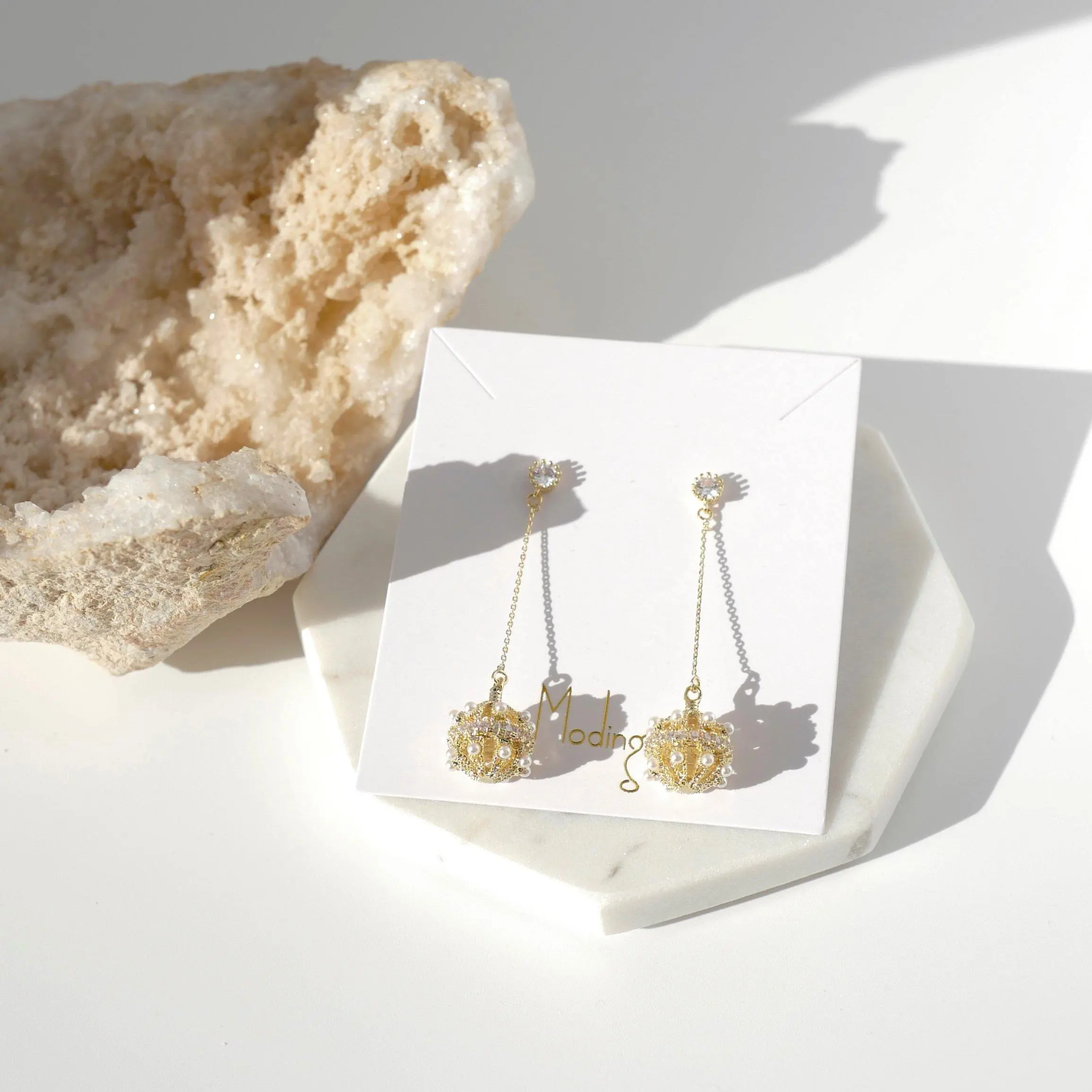 Pearl Cluster Ball Earrings