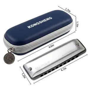 TopLink Mars 10-hole Diatonic Plastic Comb Harmonica with Superior Playability & Bright Tone for Blues Folk Rock Country