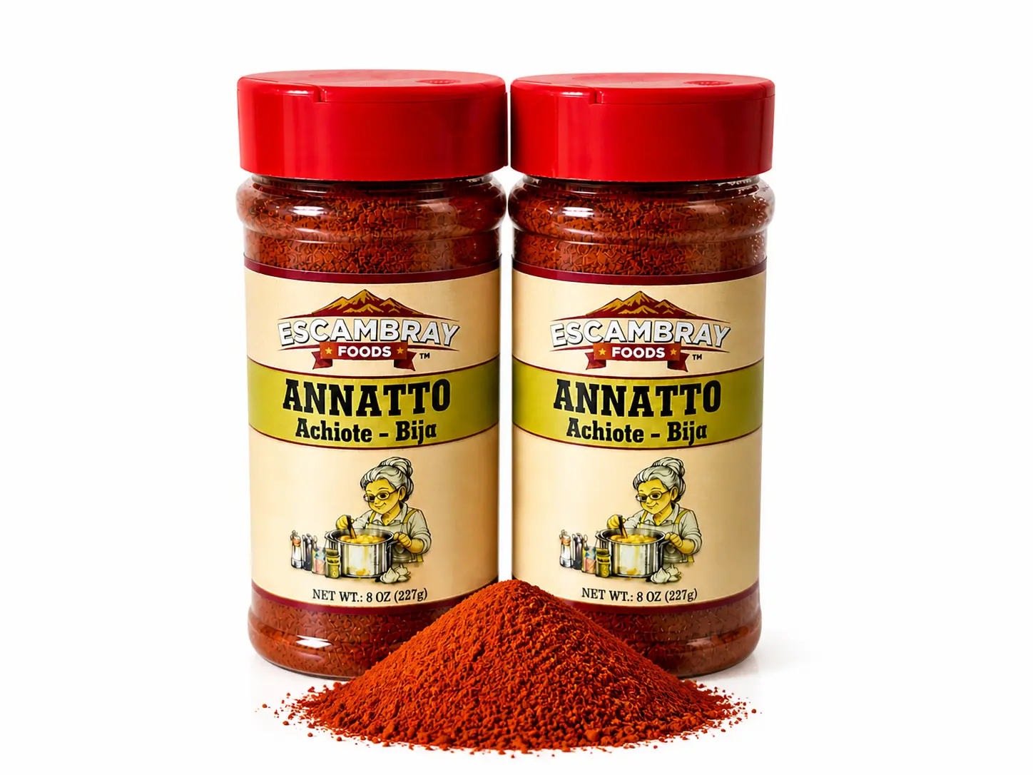 Achiote Annatto Podwer - 2 Pack (8 oz each) - Natural Seasonig Spice