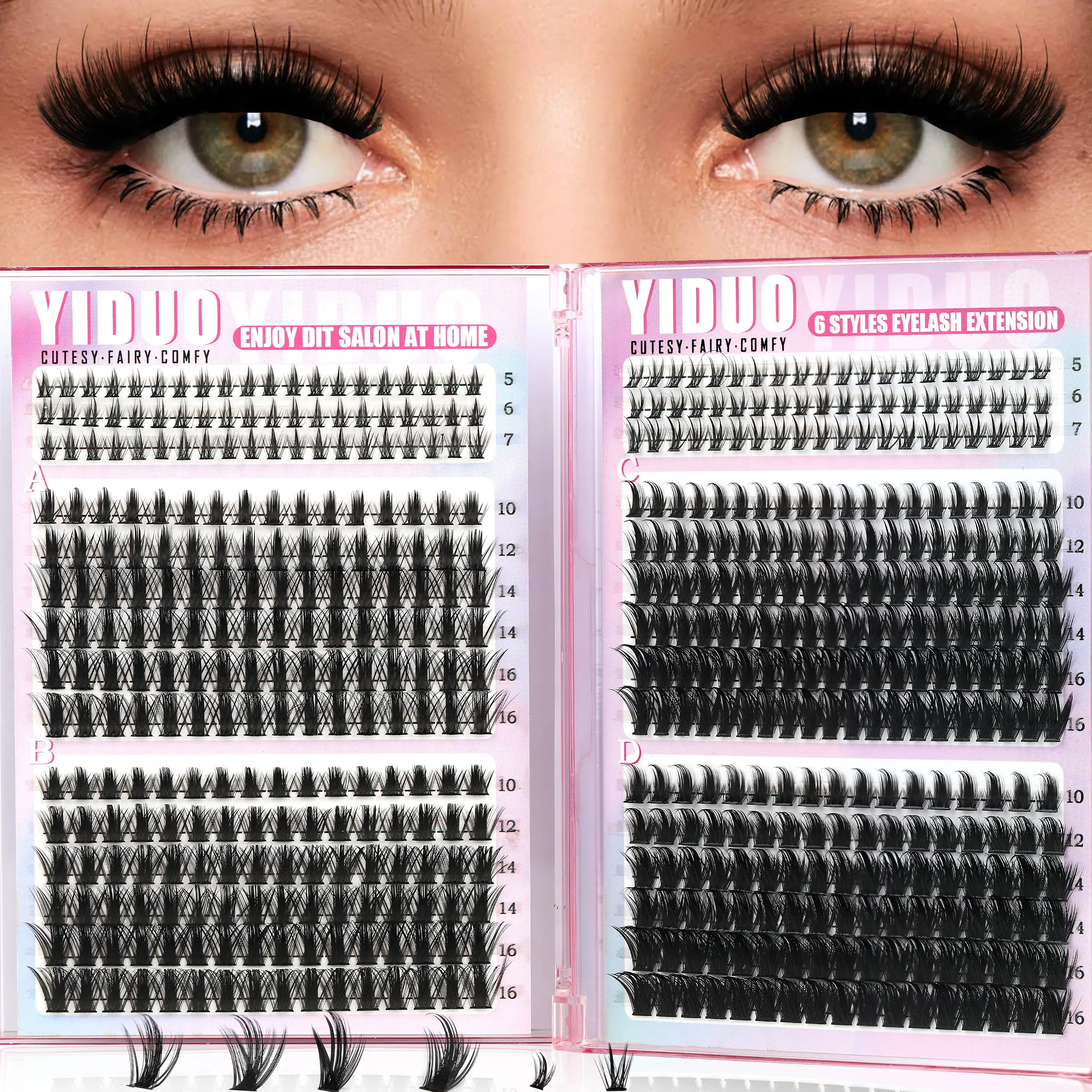 6 styles EyelashCluster