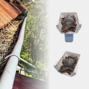 Gutter Downspout Guard – Aluminium Alloy, Rustproof, Easy DIY – Blocks Leaves & Debris, Prevents Clogs – Fits 8/10/12cm Downpipes