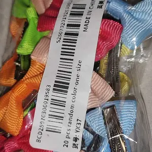 10/20pcs Random Color Bow Hair Clips for Pets, Dog and Cat Hairstyle Decorations, Polyester Material, No Ca Prop 65 Warning