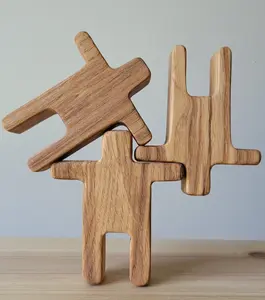 Wooden Stackable Figure Set of 5 - Spalted Ash Batch #1 Decor Decorative Sculpture