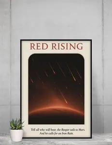 RED RISING WALL ART UNFRAME POSTER] Red Rising Poster - Iron Rain Quote Print Sci-Fi Book Art Inspired by Pierce Brown Mars War Decor for Book Lovers & Sci-Fi Fans