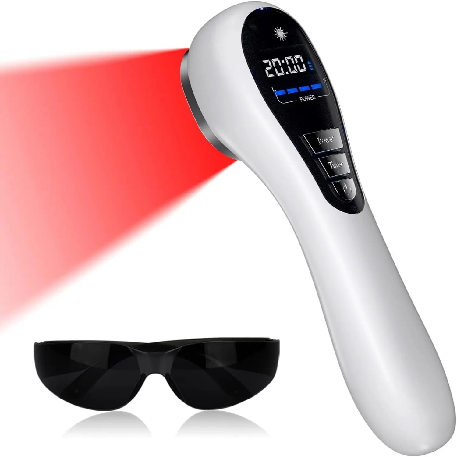 SERFORY Red Light Therapy, Holsn Infrared Red Light Therapy Device for Body Targets Joint and Muscles Directly for Pain Relief, 650 nm & 808nm Red Light Therapy Wand