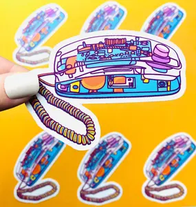 90s Sticker -Clear Phone Sticker -Nineties Aesthetic Stickers - 90s Teen Style - 1990s Style Phone Sticker, 90s Gifts - 90s Party Favor