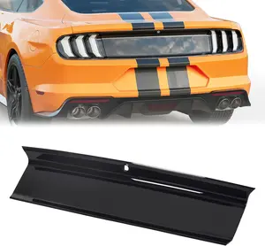Rear Decklid Panel Trim Compatible with 2015-2023 Ford Mustang GT, Trunk Center Boot Cover Decorative Board Trunk Center Lid External Accessories - Glossy Black