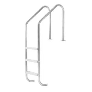 【FathersDayGift】VEVOR Swimming Pool Ladder, 3-Step Stairs with Double Handrails, Non-slip Heavy Duty Wide Steps, Stainless Steel Frame, 265 lbs Capacity for 48-54 in Inground Pools Entry/Exits, Indoor & Outdoor