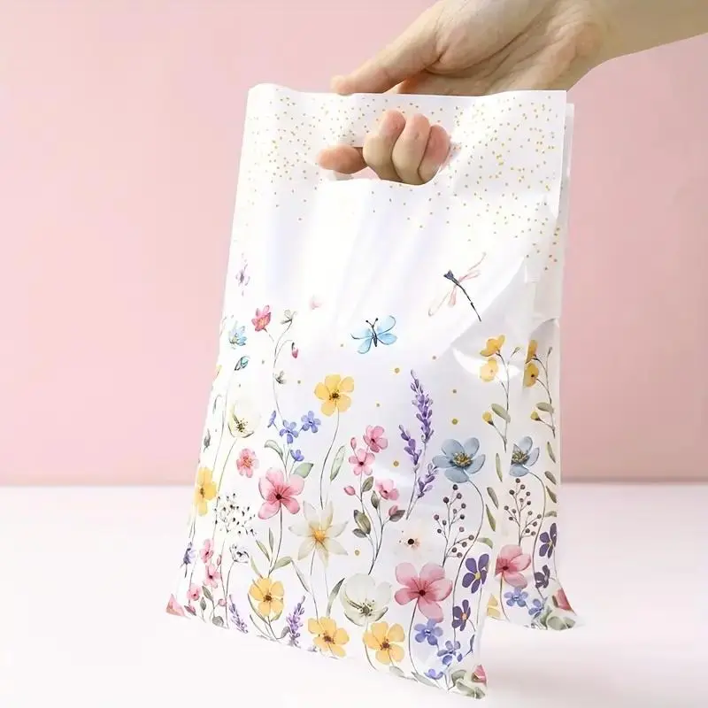Floral Pattern Gift Bag, Gift Wrapping Bag with Handle, Gift Packaging Supplies for Wedding Birthday Festival Party, Creative Gift Packaging, Decor Gifts, Elegant Gift Box, Gift Box Design, Flower Gift Bags