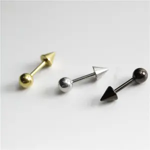Simple Pointed Cone Ball Ear Nail Devil Nail Punk Rivet Spike Willow Nail Japanese and Korean Men and Women Fashion Universal.