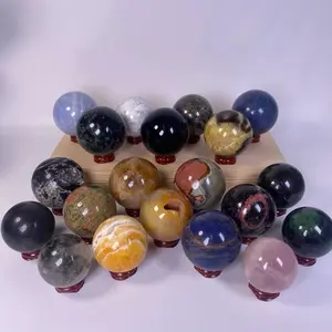 CRYSTALS 444 U - Variety of Natural Crystal Spheres - Crystals for Collection or Display