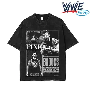 WFU -  CM Punk WWE Wash Graphic Tees  Unisex Top, Vintage Y2K Aesthetic, Sweatshirt Graphic Tee, Oversize Cotton Fabric Printed wash t-shirt oversized classic fan gift casual wrestling shirt wwe fan legend streetwear