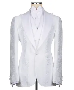 "Ivory Prestige" White Textured Tuxedo