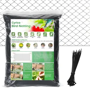 Bird Netting 50 X 50 FT Deer Fences for Yard, Chicken Wire, Garden Netting Nylon for Aviary Chicken Coop Lumineero Insect Proof Insect Repellent Collars