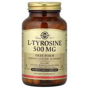 Solgar L-Tyrosine, 500 mg, 100 Vegetable Capsules