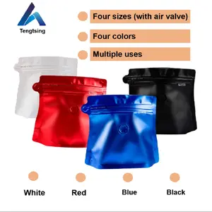 50 Pack Diamond Self-Standing Coffee Bags, Easy Tear Zipper Packaging, Irregular Dog Food Bags, Coffee Bean Sealed Bags with Valve