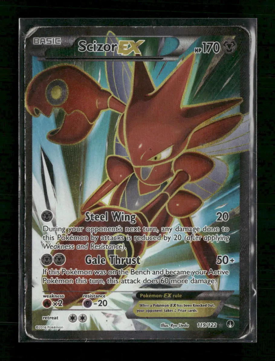 XY - BREAKpoint Scizor EX (Full Art) #119/122 Damaged