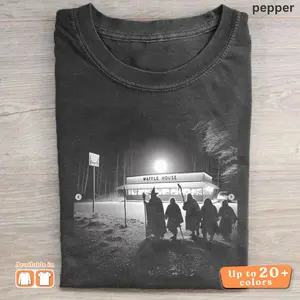 Retro Funny 'The Journey to Waffle House' Graphic Tee, Vintage Unhinged Meme Shirt, Unisex Streetwear for Menswear and Womenswear Classic Cotton