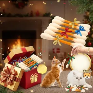 Giant Cotton Swab Cat Toy, Catnip Filled Interactive Toy, Pet Chew Toys for Cats, Boredom Buster Catnip Stick