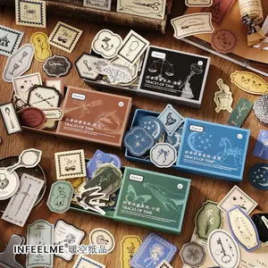 Infeel.Me Boxed Special Paper Material Pack Four Seasons Poetry Series 30 Sheets for Vintage Journal DIY Decoration