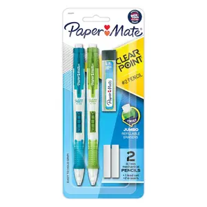 Paper Mate Clearpoint Mechanical Pencils 0.7mm HB #2 – Best Smooth Writing, Break Resistant Lead, Comfort Grip, Refillable with Jumbo Eraser & Lead Refills | Back to School Supplies, Student Study Essentials, Note-Taking, College & Office Use