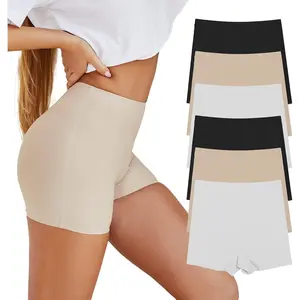 Women Seamless Soft Boy Shorts Underwear Short Boxer Briefs Anti Chafing Multiple Pack