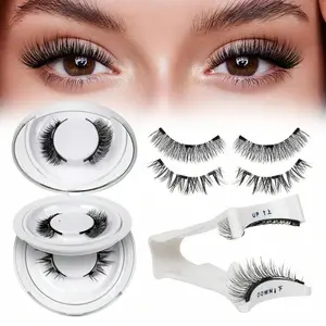 Magnetic Eyelashes 2 Pair Reusable Magnetic Eyelashes With Applicator No Glue Needed Eyelashes Cat Eye Natural Look Lash Clusters Kit Easy To Wear And Remove(A04)