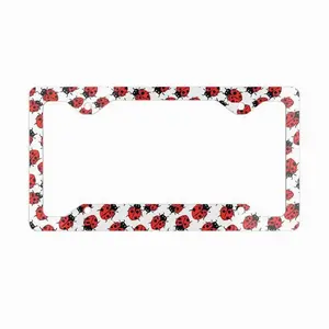 Ladybug License Plate Frame, Cute Car Accessories, Vehicle Decor, Girly Car Decor