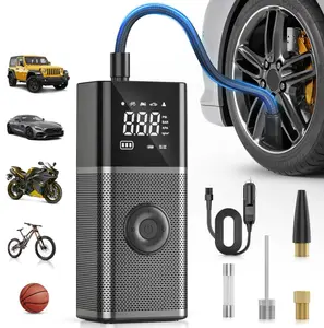 Nilight Tire Inflator Portable Air Compressor Rechargeable 12VDC 150PSI Cordless Battery Cigarette Powered 2X Faster Inflation Air Pump w/Digital Pressure Gauge for Car Motorcycle  tire pressure  Vehicle  dealsforyoudays