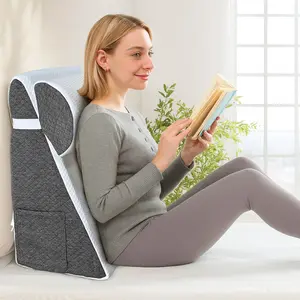 Wedge Pillow for Acid Reflux, Bed Wedge Pillow for Headboard, Back Pain Relief, Post Surgery, Elevated Pillows for Sleeping, Triangle Pillow with Cover