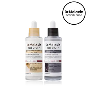 [Dr.Melaxin Official] Peel Shot Glow Rice Ampoule Duo - Peel Shot Gentle Exfoliator for Glowing, Smooth Skin | Blackhead Whitehead Care | Korean skincare