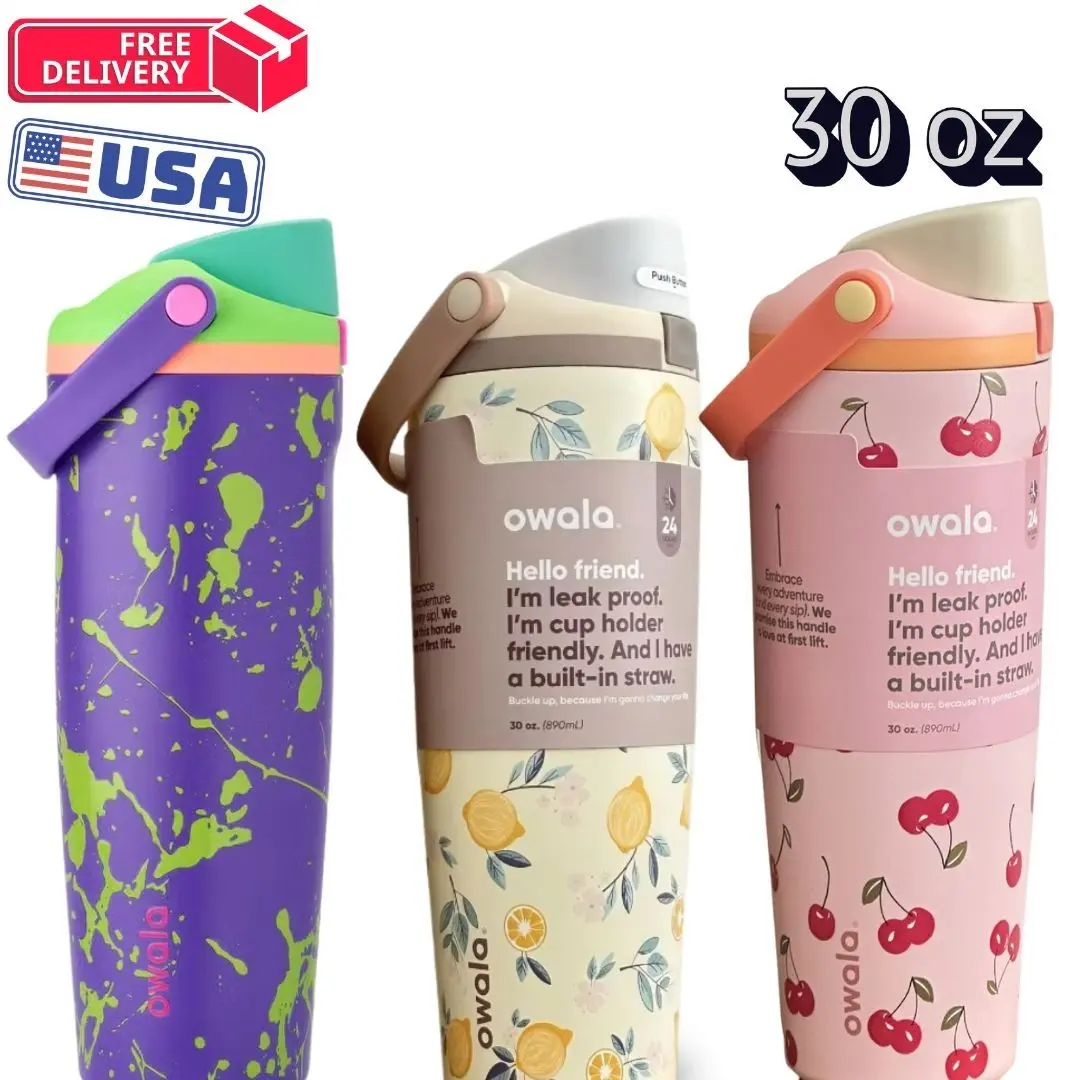 Owala FreeSip Sway Insulated Stainless Steel Water Bottle Gift 30oz Special 32 Owala FreeSip Sway Insulated Stainless Steel Water Bottle Gift 30oz Special 32