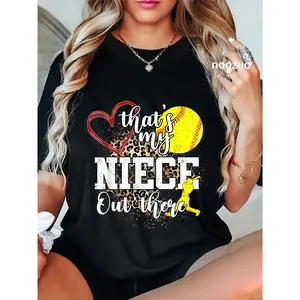 100% Cotton That's My Niece Out There Softball Auntie Uncle T-Shirt