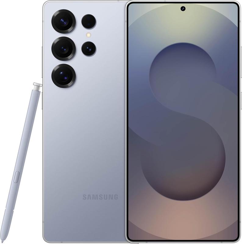 Samsung Galaxy S25 Ultra SM-S938B/DS 256GB + 12GB RAM AI Smartphone, 6.9" Dynamic LTPO AMOLED, Snapdragon 8 Elite, 5000mAh Battery, Titanium SilverBlue, Factory GSM Unlocked, International Model