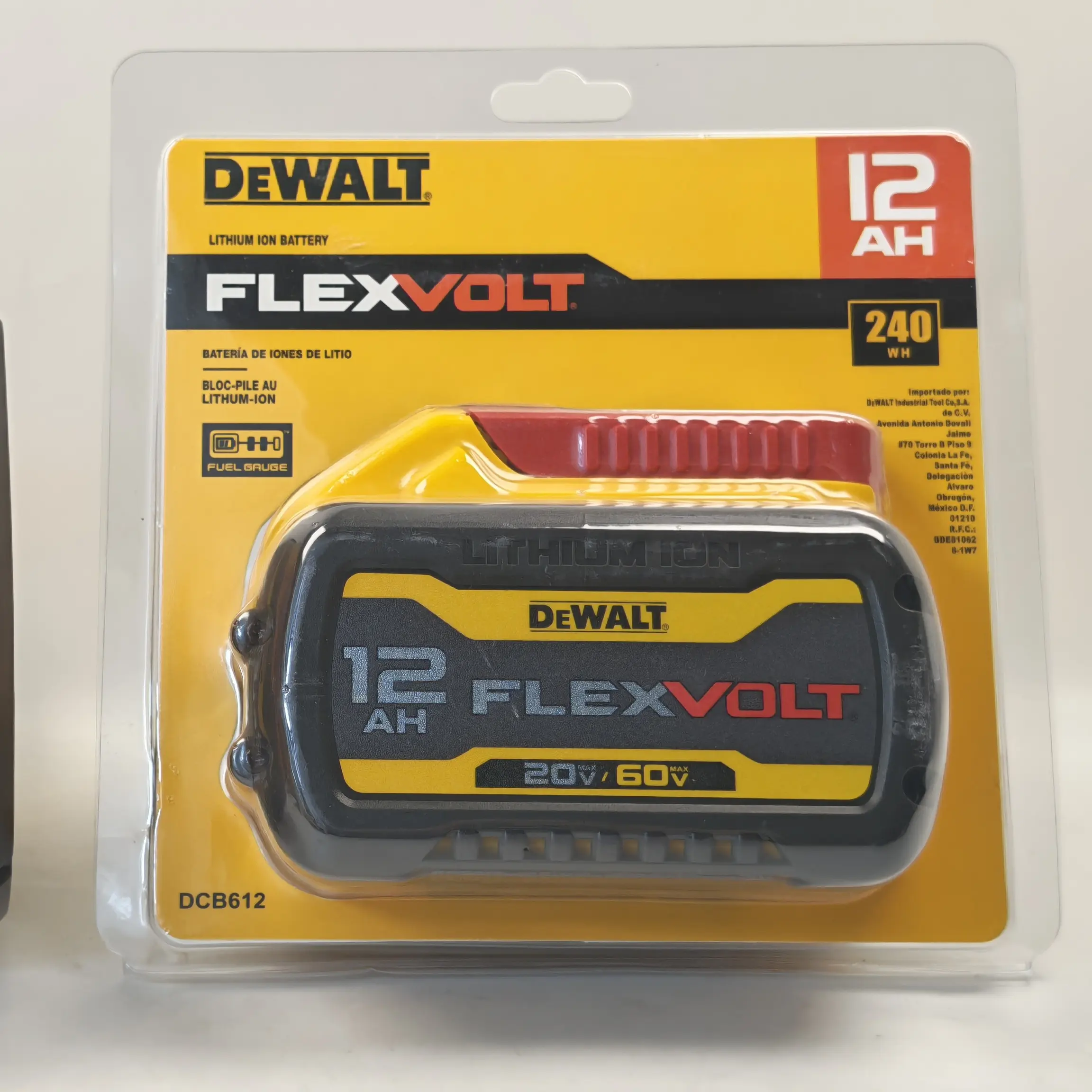 Original DEWALT MAX Flexvolt 12.0ah 20/60V DCB612 Lithium-Ion Battery Cordless Drill Battery DEWALT flexvolt 60V Battery Durable High-Capacity Lithium-ion Battery for Power Tools Li-ion Batteries for Heavy Duty work